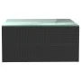 5-teiliges Gartenmöbel-Set und schwarze synthetische Rattankissen von vidaXL, Modulare Sofas für den Außenbereich - Ref: Foro...