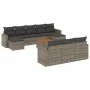 11-piece garden sofa set and gray synthetic rattan cushions by , Garden sets - Ref: Foro24-3256676, Price: 658,81 €, Discount: %