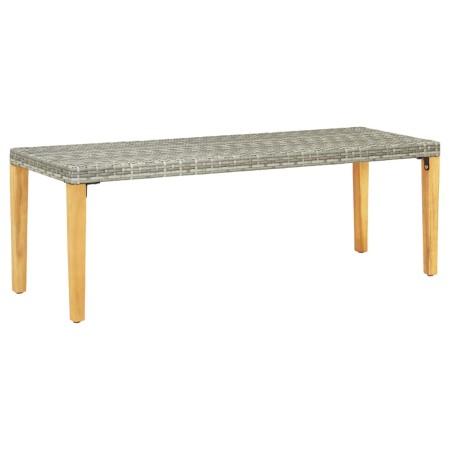 Graue Gartenbank aus synthetischem Rattan, 80 cm von vidaXL, Gartenbänke - Ref: Foro24-46487, Preis: 41,64 €, Rabatt: %