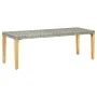 Gray synthetic rattan garden bench 80 cm by vidaXL, garden benches - Ref: Foro24-46487, Price: 41,44 €, Discount: %