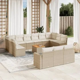 14-teiliges Gartensofa-Set mit beigen synthetischen Rattankissen von , Gartensets - Ref: Foro24-3256695, Preis: 922,61 €, Rab...