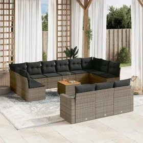 14-piece garden sofa set with gray synthetic rattan cushions by , Garden sets - Ref: Foro24-3256697, Price: 857,13 €, Discoun...