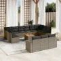 14-teilige Gartensofagarnitur mit grauen synthetischen Rattankissen von , Gartensets - Ref: Foro24-3256697, Preis: 857,13 €, ...