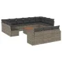 14-piece garden sofa set with gray synthetic rattan cushions by , Garden sets - Ref: Foro24-3256697, Price: 857,13 €, Discoun...