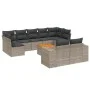 10-piece garden sofa set with gray synthetic rattan cushions by , Garden sets - Ref: Foro24-3257929, Price: 614,32 €, Discoun...