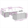 10-teilige Gartensofagarnitur mit grauen synthetischen Rattankissen von , Gartensets - Ref: Foro24-3257929, Preis: 623,53 €, ...