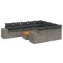 11-teiliges Gartensofa-Set und graue synthetische Rattankissen von , Gartensets - Ref: Foro24-3257957, Preis: 667,90 €, Rabat...
