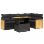 6-piece garden sofa set and black synthetic rattan cushions by , Garden sets - Ref: Foro24-3273946, Price: 419,72 €, Discount: %