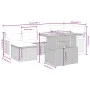 6-teiliges Gartensofa-Set und schwarze synthetische Rattankissen von , Gartensets - Ref: Foro24-3273946, Preis: 426,36 €, Rab...