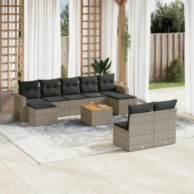 Set de sofás de jardín 10 pzas con cojines ratán sintético gris de , Conjuntos de jardín - Ref: Foro24-3256655, Precio: 559,4...