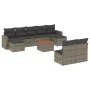 10-teilige Gartensofagarnitur mit grauen synthetischen Rattankissen von , Gartensets - Ref: Foro24-3256655, Preis: 559,44 €, ...