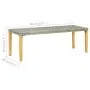 Banco de jardín ratán sintético gris 80 cm de vidaXL, Bancos de jardín - Ref: Foro24-46487, Precio: 41,16 €, Descuento: %
