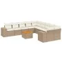 Set de sofás de jardín 11pzas con cojines ratán sintético beige de , Conjuntos de jardín - Ref: Foro24-3257969, Precio: 747,3...