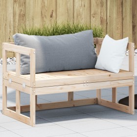 Banco sofá de jardín extensible madera maciza de pino de , Bancos de jardín - Ref: Foro24-832610, Precio: 141,32 €, Descuento: %