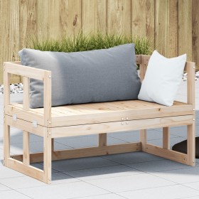 Banco sofá de jardín extensible madera maciza de pino