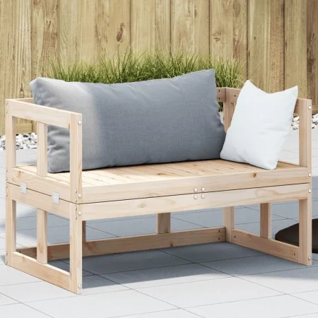 Ausziehbare Gartensofabank aus massivem Kiefernholz von , Gartenbänke - Ref: Foro24-832610, Preis: 139,49 €, Rabatt: %