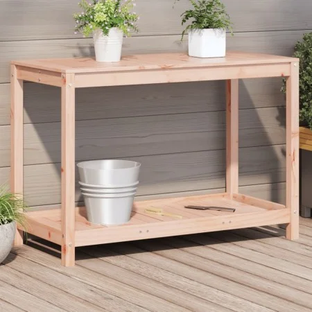 Douglas solid wood planting table and shelf 108x50x75 cm by , Pot stands - Ref: Foro24-832405, Price: 91,00 €, Discount: %