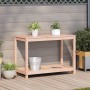 Douglas Massivholz-Pflanztisch und Regal 108x50x75 cm von , Topfständer - Ref: Foro24-832405, Preis: 95,12 €, Rabatt: %