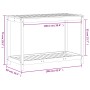 Douglas Massivholz-Pflanztisch und Regal 108x50x75 cm von , Topfständer - Ref: Foro24-832405, Preis: 95,12 €, Rabatt: %