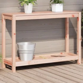 Douglas solid wood planting table and shelf 108x35x75 cm by , Pot stands - Ref: Foro24-832395, Price: 83,11 €, Discount: %