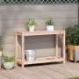 Douglas solid wood planting table and shelf 108x35x75 cm by , Pot stands - Ref: Foro24-832395, Price: 83,11 €, Discount: %
