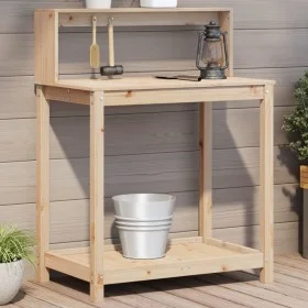 Mesa de plantación con estantes madera pino 82,5x50x109,5 cm de , Soportes para macetas - Ref: Foro24-832407, Precio: 62,47 €...