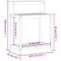 Pflanztisch mit Kiefernholzregalen 82,5x50x109,5 cm von , Topfständer - Ref: Foro24-832407, Preis: 63,22 €, Rabatt: %