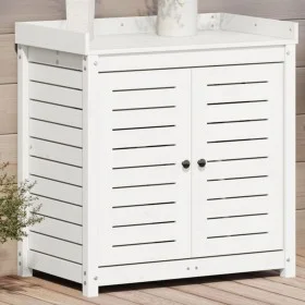Plantation table with white pine wood shelves 82.5x50x86.5 cm by , Pot stands - Ref: Foro24-832418, Price: 183,28 €, Discount: %