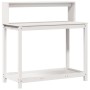Plantagentisch mit Regalen aus weißem Kiefernholz, 108 x 50 x 109,5 cm von , Topfständer - Ref: Foro24-832413, Preis: 90,00 €...