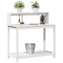 Plantagentisch mit Regalen aus weißem Kiefernholz, 108 x 50 x 109,5 cm von , Topfständer - Ref: Foro24-832413, Preis: 90,00 €...