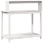 Plantagentisch mit Regalen aus weißem Kiefernholz, 108 x 50 x 109,5 cm von , Topfständer - Ref: Foro24-832413, Preis: 90,00 €...