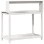 Plantation table with white pine wood shelves 108x50x109.5 cm by , Pot stands - Ref: Foro24-832413, Price: 89,16 €, Discount: %