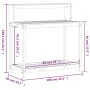 Plantation table with white pine wood shelves 108x50x109.5 cm by , Pot stands - Ref: Foro24-832413, Price: 89,16 €, Discount: %