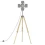 Floor lamp with tripod solid mango wood 140 cm by vidaXL, Lamps - Ref: Foro24-286116, Price: 89,52 €, Discount: %