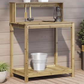 Plantation table with impregnated wood shelves 82.5x50x109.5 cm by , Pot stands - Ref: Foro24-832411, Price: 68,07 €, Discoun...