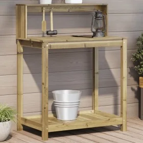 Plantation table with impregnated wood shelves 82.5x50x109.5 cm by , Pot stands - Ref: Foro24-832411, Price: 67,48 €, Discoun...