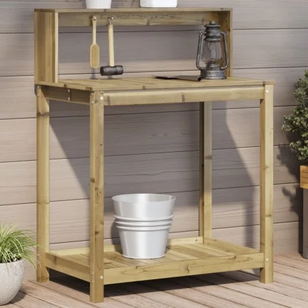 Plantation table with impregnated wood shelves 82.5x50x109.5 cm by , Pot stands - Ref: Foro24-832411, Price: 67,48 €, Discoun...