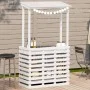 Gartenbar Hochtisch Massivholz weiß 112,5x57x195,5 cm von , Gartentische - Ref: Foro24-832535, Preis: 213,81 €, Rabatt: %