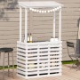 Gartenbar Hochtisch Massivholz weiß 112,5x57x195,5 cm von , Gartentische - Ref: Foro24-832535, Preis: 224,96 €, Rabatt: %