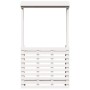 Gartenbar Hochtisch Massivholz weiß 112,5x57x195,5 cm von , Gartentische - Ref: Foro24-832535, Preis: 224,96 €, Rabatt: %