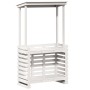 Gartenbar Hochtisch Massivholz weiß 112,5x57x195,5 cm von , Gartentische - Ref: Foro24-832535, Preis: 224,96 €, Rabatt: %