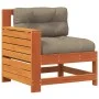 Garden sofa with armrests and wax brown pine wood cushion by , Outdoor sofas - Ref: Foro24-844916, Price: 99,29 €, Discount: %