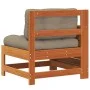 Garden sofa with armrests and wax brown pine wood cushion by , Outdoor sofas - Ref: Foro24-844916, Price: 99,29 €, Discount: %