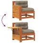 Garden sofa with armrests and wax brown pine wood cushion by , Outdoor sofas - Ref: Foro24-844916, Price: 99,29 €, Discount: %