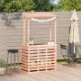 Garden bar table with solid wood roof 112.5x57x195.5 cm by , Garden tables - Ref: Foro24-832537, Price: 217,10 €, Discount: %