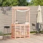Mesa de bar de jardín con techo madera maciza 112,5x57x195,5 cm de , Mesas de jardín - Ref: Foro24-832537, Precio: 204,25 €, ...
