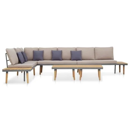 Gartenmöbel-Set 7-teilig mit Kissen aus braunem Akazienholz. von vidaXL, Gartensets - Ref: Foro24-46482, Preis: 878,61 €, Rab...