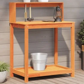 Plantation table with brown pine wood shelves 82.5x50x109.5cm by , Pot stands - Ref: Foro24-844633, Price: 74,64 €, Discount: %
