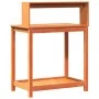 Plantation table with brown pine wood shelves 82.5x50x109.5cm by , Pot stands - Ref: Foro24-844633, Price: 74,64 €, Discount: %