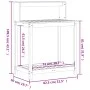 Plantation table with brown pine wood shelves 82.5x50x109.5cm by , Pot stands - Ref: Foro24-844633, Price: 74,64 €, Discount: %